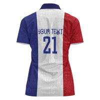 New Zealand Rugby Pacific Personalised Women Polo Shirt Maori Style Tribal Tapa Pattern