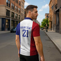 New Zealand Rugby Pacific Personalised Zipper Polo Shirt Maori Style Tribal Tapa Pattern - Polynesian Pride