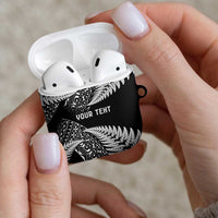 New Zealand Rugby Pacific Personalised AirPods Case All Black Maori Pasifika Fern Pattern LT9 - Polynesian Pride