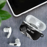 New Zealand Rugby Pacific Personalised AirPods Case All Black Maori Pasifika Fern Pattern LT9 - Polynesian Pride