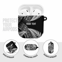New Zealand Rugby Pacific Personalised AirPods Case All Black Maori Pasifika Fern Pattern LT9 - Polynesian Pride