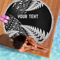 New Zealand Rugby Pacific Personalised Beach Blanket All Black Maori Pasifika Fern Pattern