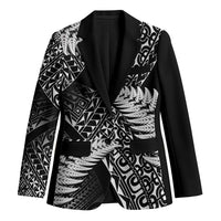 New Zealand Rugby Pacific Personalised Blazer All Black Maori Pasifika Fern Pattern - Polynesian Pride
