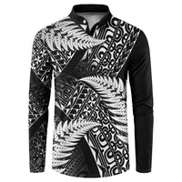 New Zealand Rugby Pacific Personalised Button Sweatshirt All Black Maori Pasifika Fern Pattern