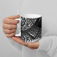 New Zealand Rugby Pacific Personalised Ceramic Mug All Black Maori Pasifika Fern Pattern - Polynesian Pride