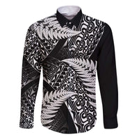 New Zealand Rugby Pacific Personalised Family Matching Off The Shoulder Long Sleeve Dress and Hawaiian Shirt All Black Maori Pasifika Fern Pattern