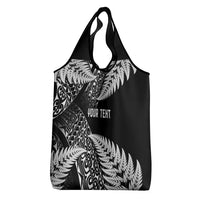 New Zealand Rugby Pacific Personalised Grocery Bag All Black Maori Pasifika Fern Pattern