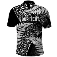 New Zealand Rugby Pacific Personalised Polo Shirt All Black Maori Pasifika Fern Pattern
