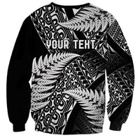 New Zealand Rugby Pacific Personalised Sweatshirt All Black Maori Pasifika Fern Pattern