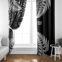 New Zealand Rugby Pacific Personalised Window Curtain All Black Maori Pasifika Fern Pattern