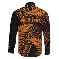 New Zealand Rugby Pacific Personalised Family Matching Puletasi and Hawaiian Shirt All Gold Maori Pasifika Fern Pattern