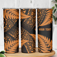 New Zealand Rugby Pacific Personalised Skinny Tumbler All Gold Maori Pasifika Fern Pattern