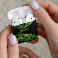 New Zealand Rugby Pacific Personalised AirPods Case All Lime Maori Pasifika Fern Pattern LT9 - Polynesian Pride