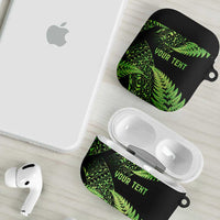 New Zealand Rugby Pacific Personalised AirPods Case All Lime Maori Pasifika Fern Pattern LT9 - Polynesian Pride
