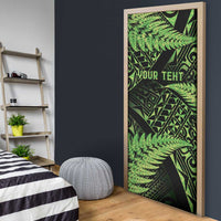 New Zealand Rugby Pacific Personalised Door Cover All Lime Maori Pasifika Fern Pattern - Polynesian Pride