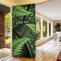 New Zealand Rugby Pacific Personalised Door Cover All Lime Maori Pasifika Fern Pattern - Polynesian Pride