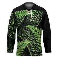 New Zealand Rugby Pacific Personalised Hockey Jersey All Lime Maori Pasifika Fern Pattern LT9 Unisex Lime - Polynesian Pride