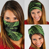 New Zealand Rugby Pacific Personalised Neck Gaiter All Lime Maori Pasifika Fern Pattern - Polynesian Pride