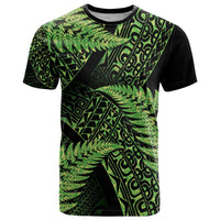 New Zealand Rugby Pacific Personalised T Shirt All Lime Maori Pasifika Fern Pattern