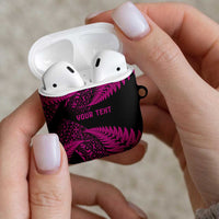 New Zealand Rugby Pacific Personalised AirPods Case All Pink Maori Pasifika Fern Pattern LT9 - Polynesian Pride