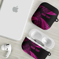 New Zealand Rugby Pacific Personalised AirPods Case All Pink Maori Pasifika Fern Pattern LT9 - Polynesian Pride