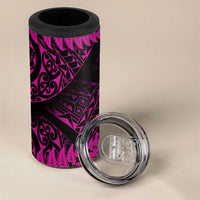 New Zealand Rugby Pacific Personalised 4 in 1 Can Cooler Tumbler All Pink Maori Pasifika Fern Pattern
