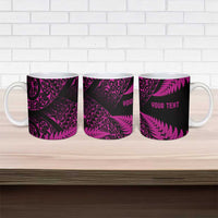 New Zealand Rugby Pacific Personalised Ceramic Mug All Pink Maori Pasifika Fern Pattern - Polynesian Pride