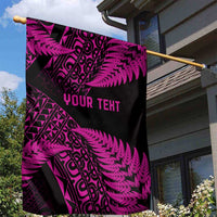 New Zealand Rugby Pacific Personalised Garden Flag All Pink Maori Pasifika Fern Pattern