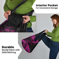 New Zealand Rugby Pacific Personalised Grocery Bag All Pink Maori Pasifika Fern Pattern