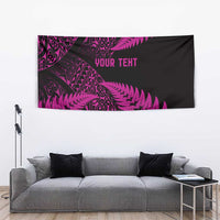 New Zealand Rugby Pacific Personalised Tapestry All Pink Maori Pasifika Fern Pattern