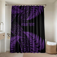 New Zealand Rugby Pacific Personalised Bathroom Set All Purple Maori Pasifika Fern Pattern - Polynesian Pride