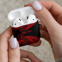 New Zealand Rugby Pacific Personalised AirPods Case All Red Maori Pasifika Fern Pattern LT9 - Polynesian Pride
