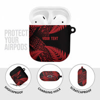 New Zealand Rugby Pacific Personalised AirPods Case All Red Maori Pasifika Fern Pattern LT9 - Polynesian Pride
