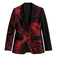 New Zealand Rugby Pacific Personalised Blazer All Red Maori Pasifika Fern Pattern - Polynesian Pride