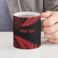 New Zealand Rugby Pacific Personalised Ceramic Mug All Red Maori Pasifika Fern Pattern LT9 - Polynesian Pride
