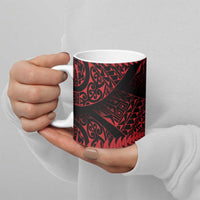 New Zealand Rugby Pacific Personalised Ceramic Mug All Red Maori Pasifika Fern Pattern LT9 - Polynesian Pride