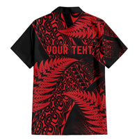 New Zealand Rugby Pacific Personalised Family Matching Mermaid Dress and Hawaiian Shirt All Red Maori Pasifika Fern Pattern