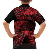 New Zealand Rugby Pacific Personalised Hawaiian Shirt All Red Maori Pasifika Fern Pattern