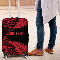 New Zealand Rugby Pacific Personalised Luggage Cover All Red Maori Pasifika Fern Pattern