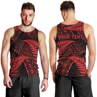 New Zealand Rugby Pacific Personalised Men Tank Top All Red Maori Pasifika Fern Pattern