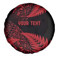 New Zealand Rugby Pacific Personalised Spare Tire Cover All Red Maori Pasifika Fern Pattern