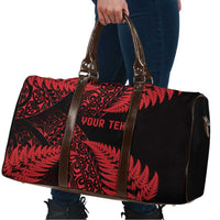 New Zealand Rugby Pacific Personalised Travel Bag All Red Maori Pasifika Fern Pattern - Polynesian Pride