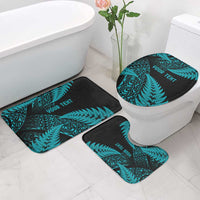 New Zealand Rugby Pacific Personalised Bathroom Set All Turquoise Maori Pasifika Fern Pattern - Polynesian Pride