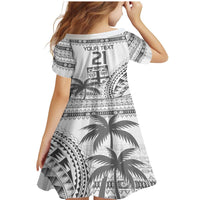 Custom Fiji Rugby Family Matching Mermaid Dress and Hawaiian Shirt Polynesian Fijian Masi Palm Tree