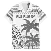 Custom Fiji Rugby Family Matching Tank Maxi Dress and Hawaiian Shirt Polynesian Fijian Masi Palm Tree