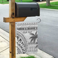 Custom Fiji Rugby Garden Flag Polynesian Fijian Masi Palm Tree