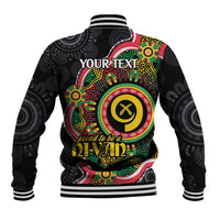 Vanuatu Personalised Baseball Jacket Aboriginal Dot Paitnting LT9 - Polynesian Pride