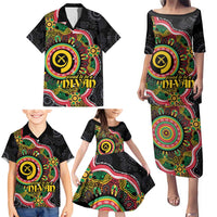 Vanuatu Personalised Family Matching Puletasi and Hawaiian Shirt Aboriginal Dot Paitnting LT9 - Polynesian Pride
