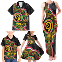 Vanuatu Personalised Family Matching Tank Maxi Dress and Hawaiian Shirt Aboriginal Dot Paitnting LT9 - Polynesian Pride