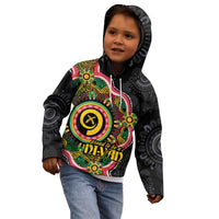 Vanuatu Personalised Kid Hoodie Aboriginal Dot Paitnting LT9 - Polynesian Pride